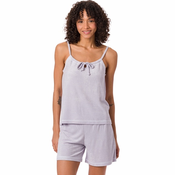Suvi NYC women's 2-piece short and tank top pajama set . Terry Cotton - Picture 1 of 12